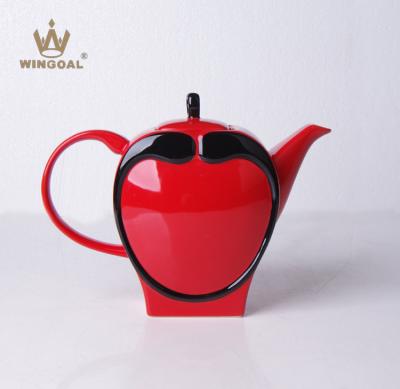 China Viable Custom Design Porcelain Teapot With Ceramic Cup Water Pot With Lid Wholesale for sale