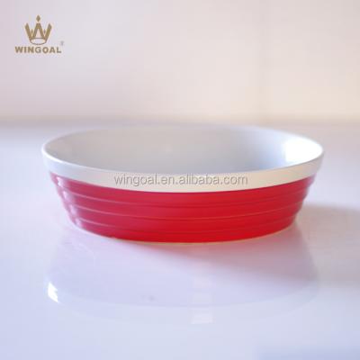 China Viable ceramic terrine around baking dish for sale