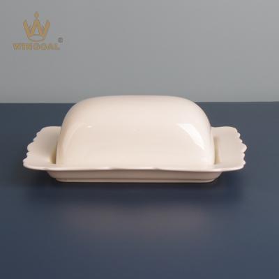 China Viable Hot Selling Butter Dish Ceramic Cheese Dish for sale