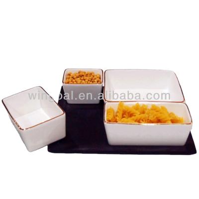 China Durable Porcelain Square Viable Susan Rotation Lazy Tray for sale