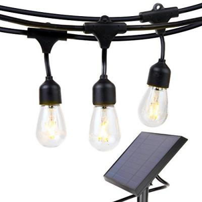 China Light Bulb String OEM Solar Power Led Holiday String Lights For Outdoor Solar With Panel for sale