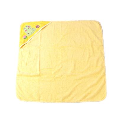 China Sustainable Designs Cute Newborn Organic Cotton Baby Hooded Bath Towel for sale