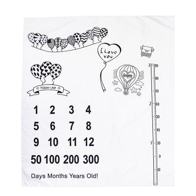 China Sustainable Double Sided Baby Milestone Blanket For Sale for sale