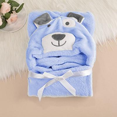 China Embroidery QUICK DRY Baby Flannel Month 0-12 Month Hooded Bath Towel For Sale for sale