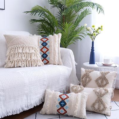 China 100% Decor, Custom Macrame Cushion Case Anti-Static Plant Macrame Pillow Cover Boho Cushion Cover Cotton Wedding Decor for sale