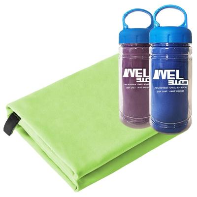 China Sustainable Wholesale Custom Microfiber Sports Gym Towel With Mesh Bag for sale