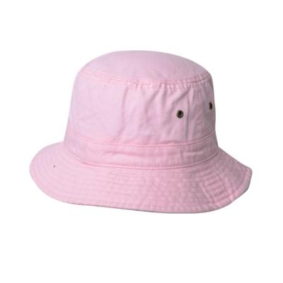 China Custom Pretty Plain Empty Pink Dye Fisherman Girls Bucket Hat Eco - Friendly for sale