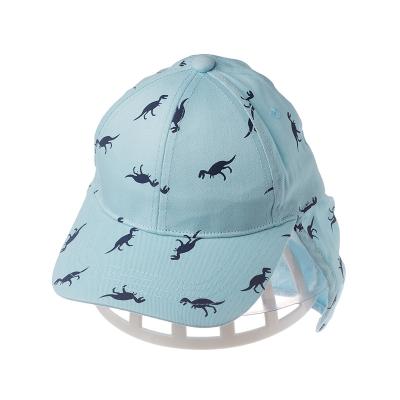 China Outdoor Dye Baseball Cap Eco - Friendly Kids Sun Protection Hat With Neck Cover for sale