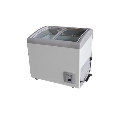 China Compressor Curved Glass Door Display Ice Cream Freezer For Promotional And Display SD/SC-218Y for sale