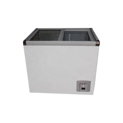 China Single-temperature Supermarket Display Door Chest Freezer Ice Cream Seafood Glass Freezer SD/SC-230 for sale