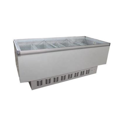 China Large Capacity 858L Single-temperature Island Display Glass Door Freezer For Supermarket Store SD/SC-858 for sale