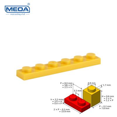 China Toy Wholesale Toys Building Blocks Spare Parts 1X6 Bricks Blocks MOC Parts Creator DIY Assemble Toy For Adult Children for sale