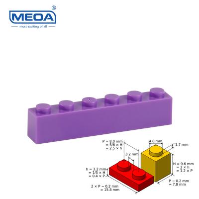 China Construction Toy Amazon Hot Sales Building Blocks Dots Blocks Parts Accessories MOC Higher Bricks 6 Spare Parts 1X6 Creator DIY Toy For Children for sale