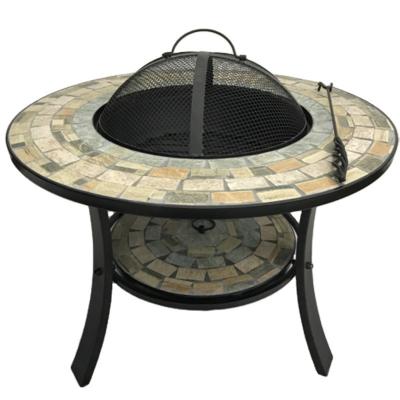 China Easily Assembled BBQ Mosaic Table Backyard Patio Fire Pit for sale