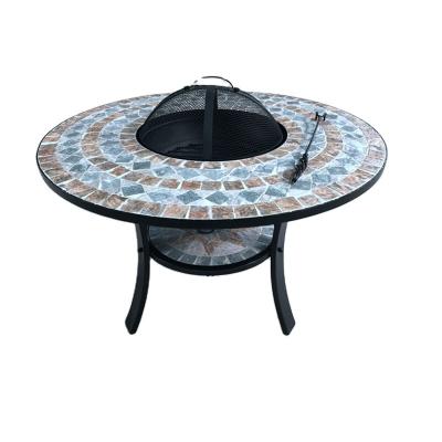 China Garden BBQ Round Mosaic Desigh Easily Assembled Outdoor Fire Pit Table for sale