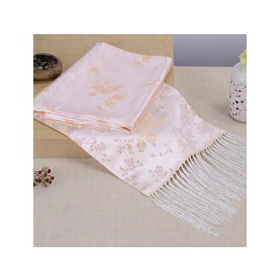 China Chinese style luxury long head scarf fabric artificial silk silk square scarf for ladies for sale