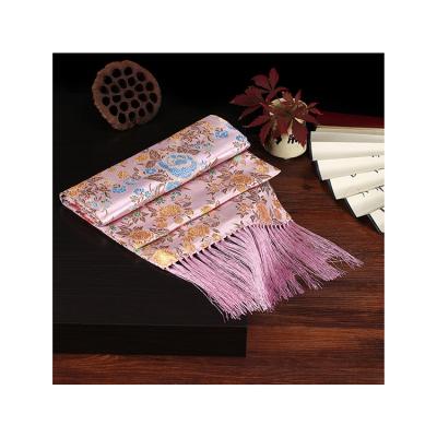 China Women's Long Silk Scarf Floral Print Rose Scarf Silk Shawl Long Women's Scarf for sale