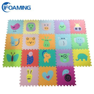 China Non-Smell Child Floor Mat Jigsaw Puzzle Kids Play Animal Room Matt Soft EVA Floor Foam Tiles for sale