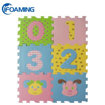 China Puzzle Mat Printing Numbers Learning EVA Non-toxic Puzzle Mat for sale