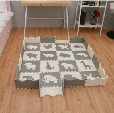 China EVA Foam Puzzle Baby Play Eco-friendly Mat Foam Play Puzzle Mat with Fence for sale