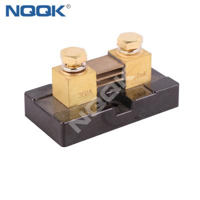 China Copper With Nickel Plated FL USA Type 300A 50mV DC Electric Current Brass Shunt Resistors With Base for sale