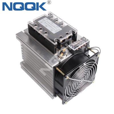 China Sealed 100A 32V 480V DC To AC SSR Three Phase Solid State Relay With Heat Sink for sale