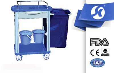 China Plastic Steel Medical Equipment Trolley With Bag , Hospital Laundry Trolleys for sale