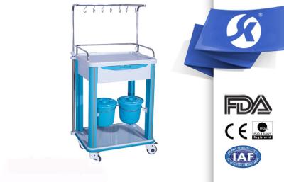 China Plastic Steel Medical Equipment Trolley I . V . Treatment Trolley For Patient Room for sale