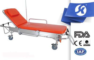 China Height Adjustable Waterproof Patient Stretcher Trolley For Ambulance for sale