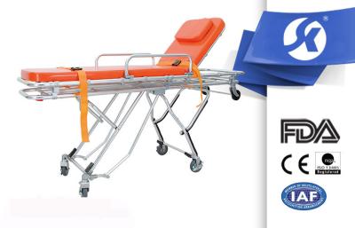 China Back Adjustable Patient Stretcher Trolley , Medical Room Equipment Patient Transfer Trolley for sale