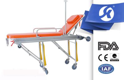 China Foldable Ambulance Patient Stretcher Trolley With Foamed Cushion Surface for sale