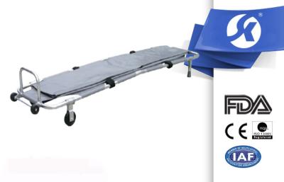 China SKB1A12 Powder Coated Steel Foldable Medical Stretcher With Body Bag for sale