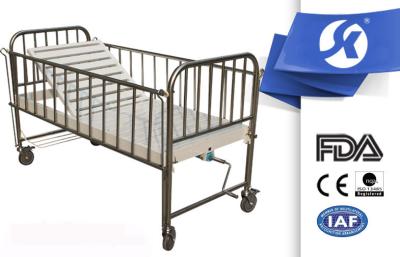 China Nursing Home Furniture Stainless Steel Hospital Baby Bed With Back - Rest Lifting for sale