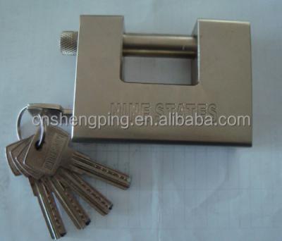 China Door Lock Rectangle Blade Iron Plated Padlock 50-100mm for sale