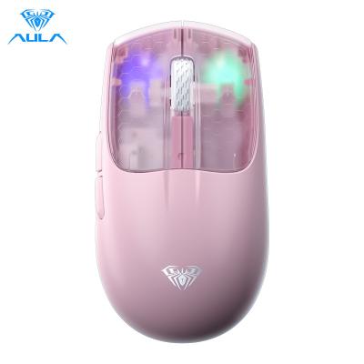 China Gaming AULA  SC560  wireless gamer mouse  OEM customized wired wireless gaming bluetooth mouse 2.4G ergonomics for sale