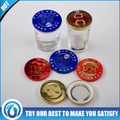 China Pilfer-proof Pull-Ring Aluminum Cup coverveasy open for sale