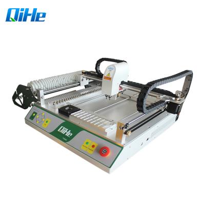 China 340*340mm QIHE TVM802A Desktop SMT Transfer Machine Small Easy To Program Online Automatically Dual Cameras Chip Mounter for sale