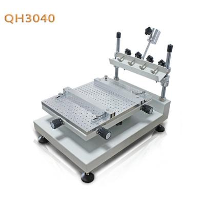 China 400*300mm High Precision SMT Production Line QH3040 Manual Screen Printing Machine Stencil Printer for sale