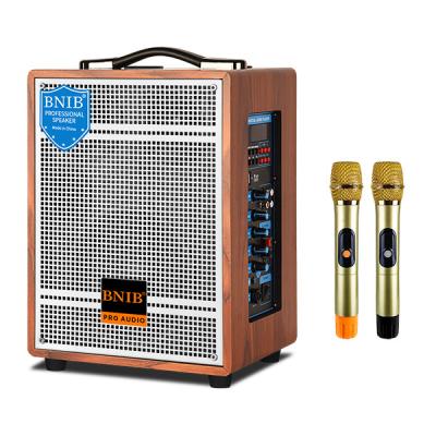 China Wiederaufladbare Outdoor Karaoke Bluetooth Party Lautsprecher 6,5 Zoll Holzmaterial zu verkaufen