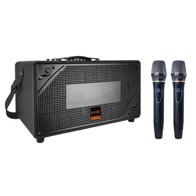 China 1000 Watt tragbare Karaoke-Maschine Bluetooth-Lautsprecher Holz-USB-Verbindung zu verkaufen