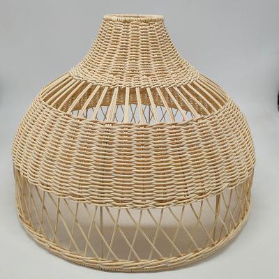 China Antique Creative Hand - Woven Lampshade Hotel Rattan Woven Lampshade Hanging Lamp Shade for sale