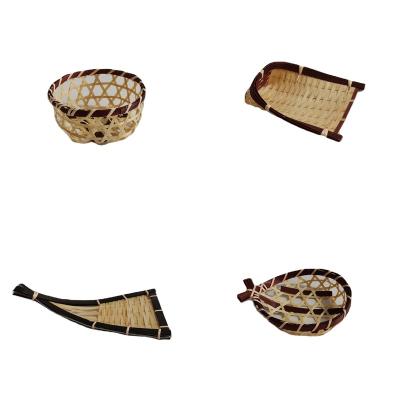 China Wholesale price viable hand - woven mini bamboo sieve bamboo basket in store fruit basket for sale