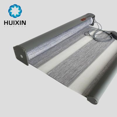 China Modern Easy To Install Blackout Roller Shades Darkening Double Shade Zebra Blinds for sale