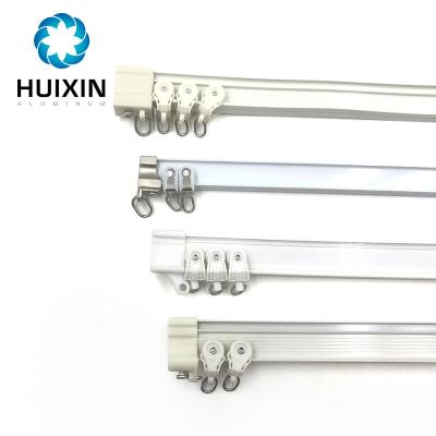 China No Assembly Needed White Double Rail Ceiling Mount Brackes Hospital Ceiling Curtain Track High Quality for sale