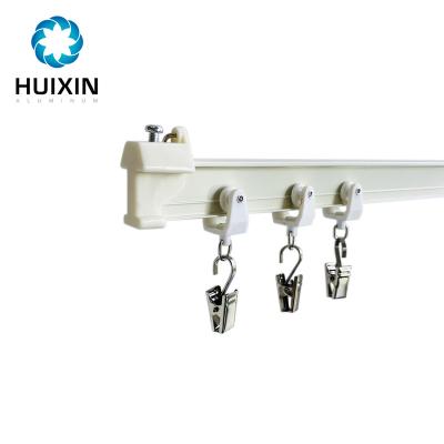 China No Assembly Needed High Quality Aluminum Double Curtain Tracks Hospital Ceiling Straight Curtain Track for sale