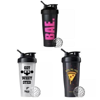 China Viable Custom Logo 600ml Plastic Cup Sports Fitness Portable Water Cup Bottle Shaker Cup Protein Powder Milkshake for sale