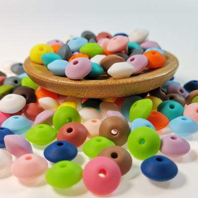 China DIY Bracelet Jewelry Accessories Eco-friendly Handmade Abacus Beads Loose Color Beads Flat Silicone Beads Wholesale for sale