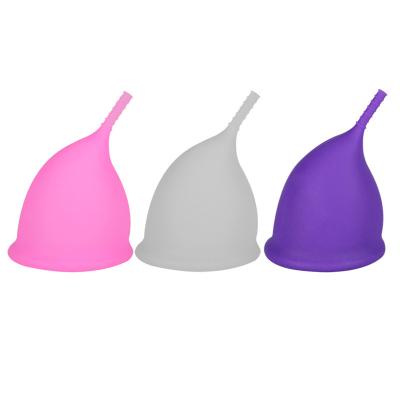 China New High Quality Eco-friendly Aunt Cup Medical Grade Menstruation 2022 Female Stomach Shape Environmental Silicone Reusable Menstrual Cup for sale