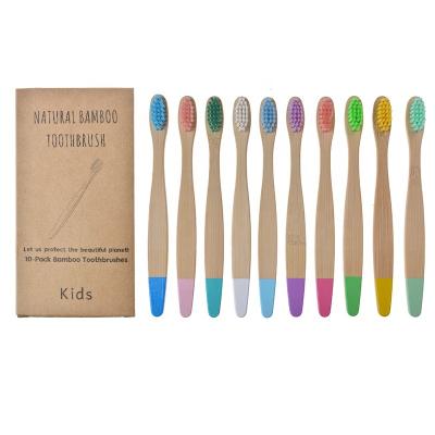 China 5Pcs 10Pcs Kids Toothbrush Set Eco-friendly Custom Printing Clean Logo Hotel Travel Cheap Price Bamboo Toothbrush Set High Quality for sale