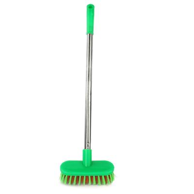 China Newest Style Floor Sustainable High Quality Plastic Stainless Push Brush Hand Broom Cleaning Brush For Wooden Floor for sale